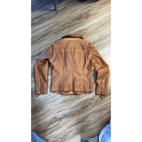 Max Studio Women's Faux Leather Moto Jacket - Picture 3 of 3
